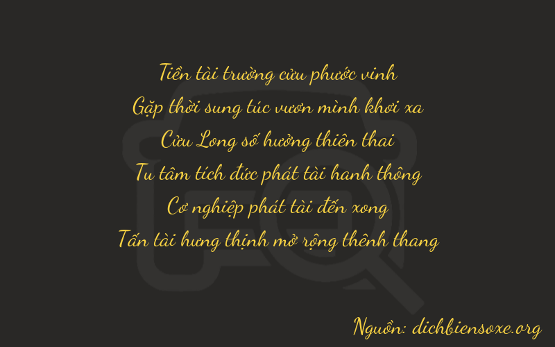 Thơ dịch biển số xe 94988