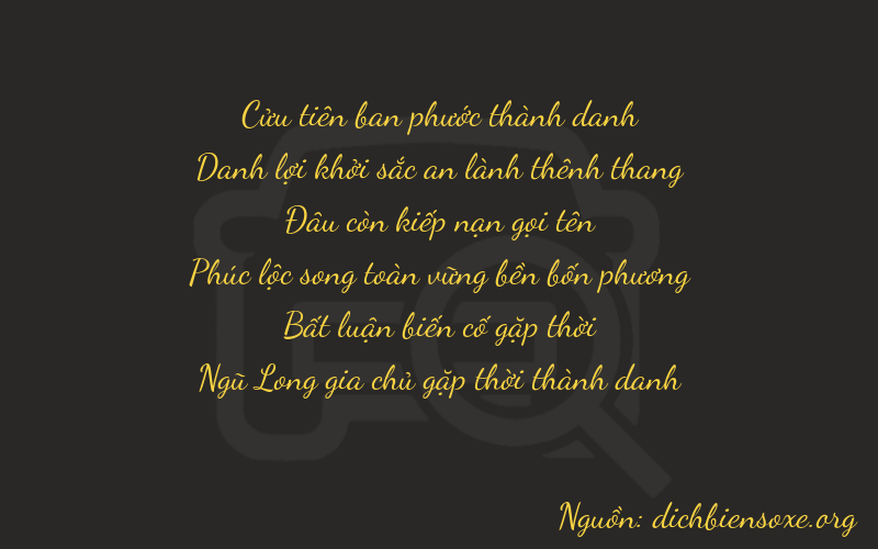 Thơ dịch biển số xe 95005