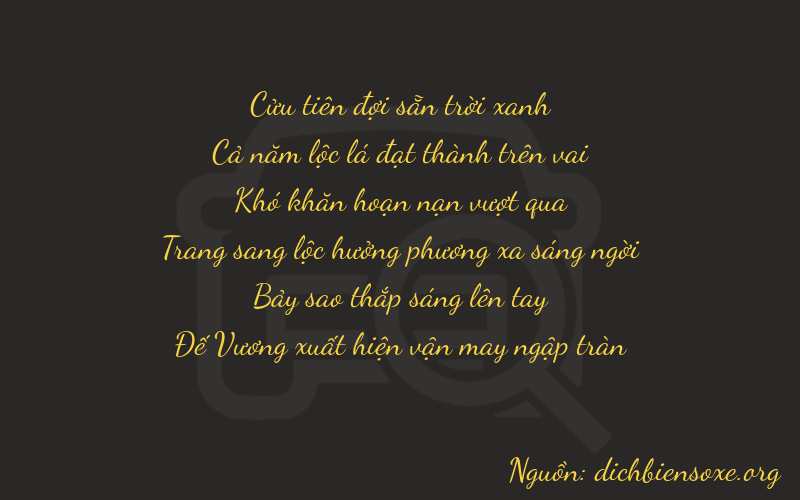 Thơ dịch biển số xe 95079