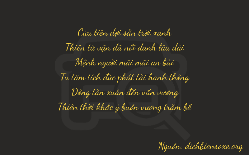 Thơ dịch biển số xe 99249