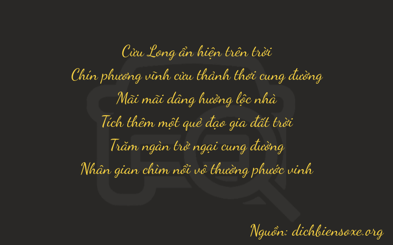 Thơ dịch biển số xe 99274