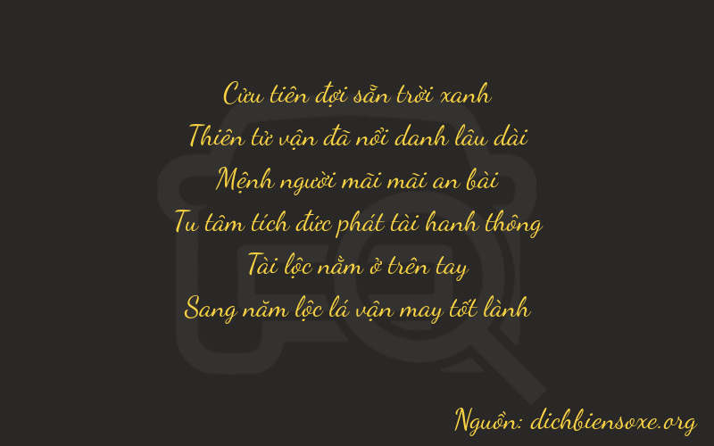 Thơ dịch biển số xe 99285