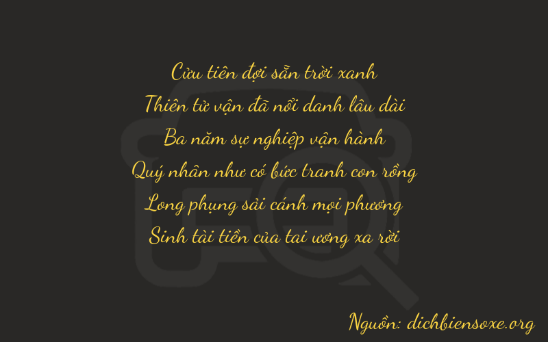 Thơ dịch biển số xe 99375