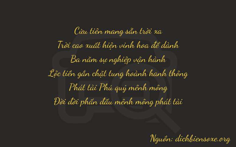 Thơ dịch biển số xe 99383